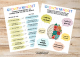 Growth Mindset Printable Worksheets & Posters