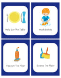 Boy's Daily Routine & Chore Cards (80)