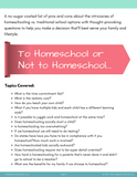 Homeschool vs. Traditional School Parent's Workbook