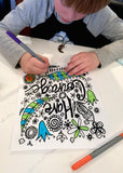 Kid's Positive Messages Coloring Book