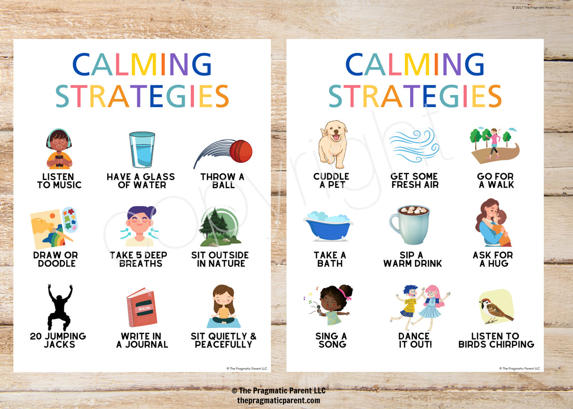 Calming Strategies Poster – The Pragmatic Parent