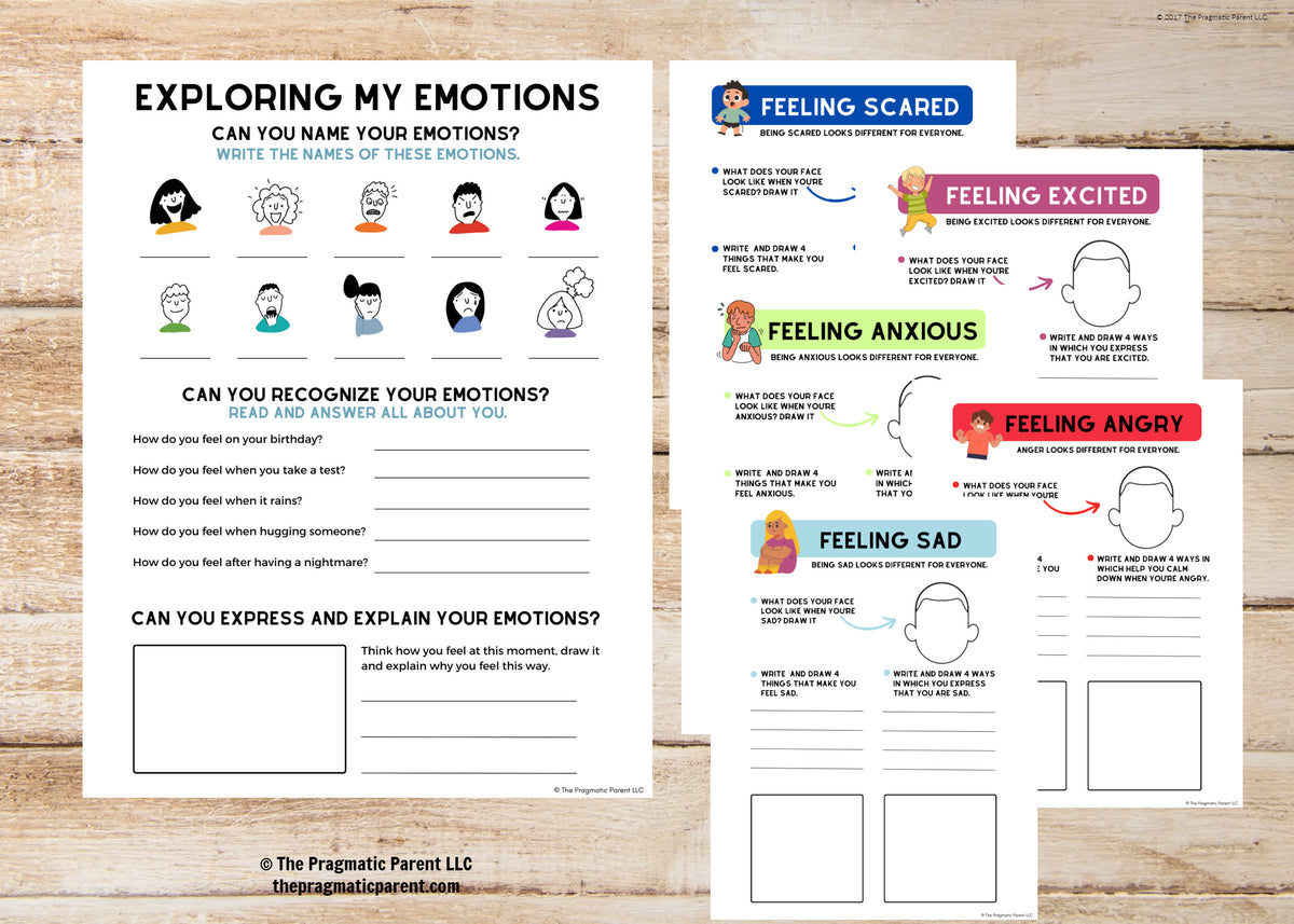 Understanding all my Emotions Bundle Worksheets – The Pragmatic Parent