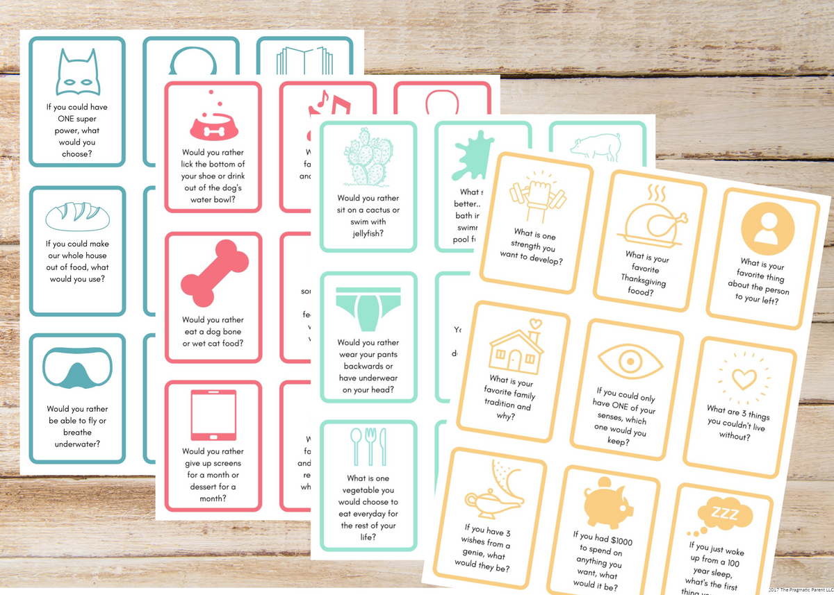 72 Family Conversation Cards – The Pragmatic Parent