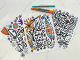 Kid's Positive Messages Coloring Book