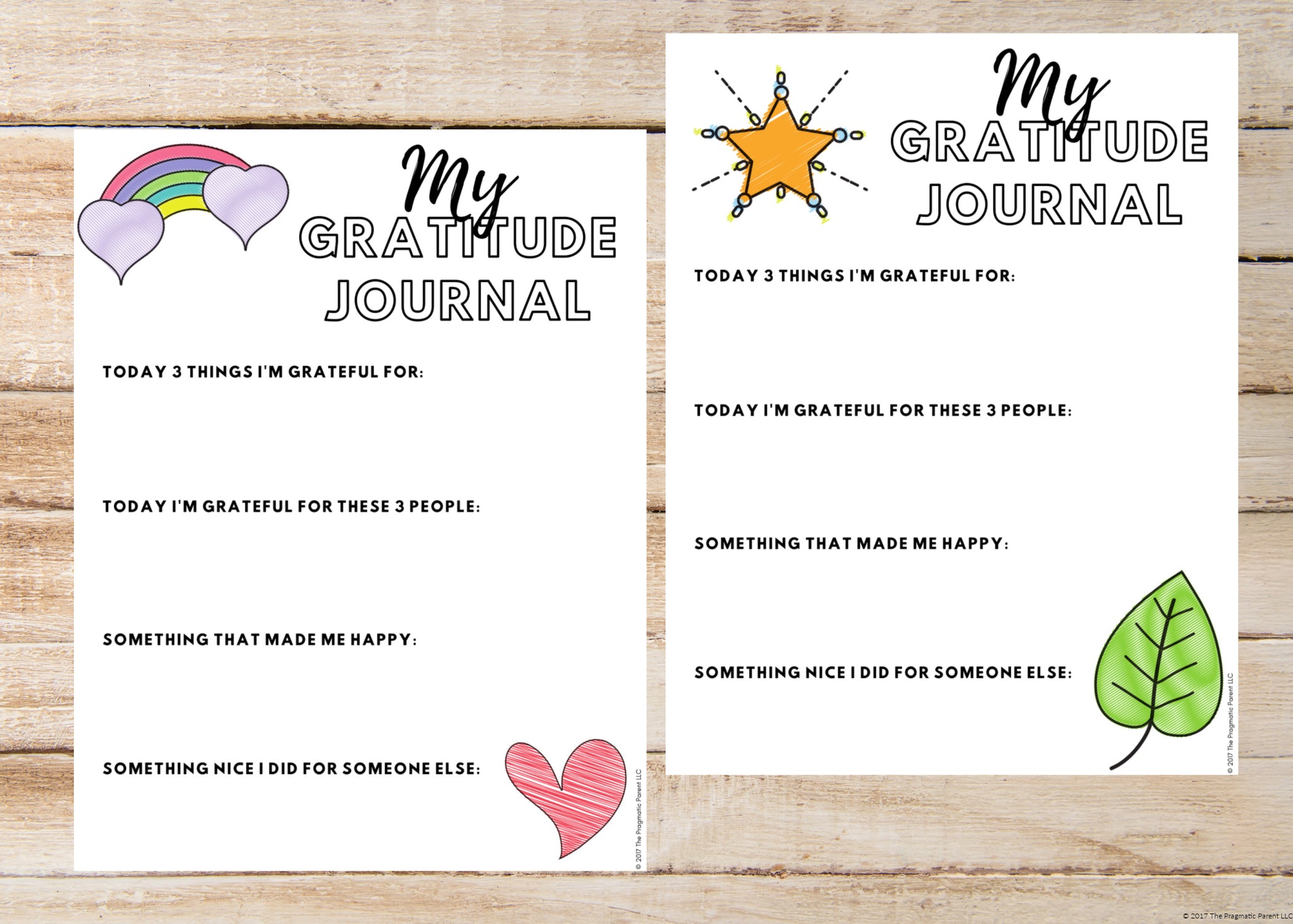 Kid's Gratitude Journal Printables – The Pragmatic Parent